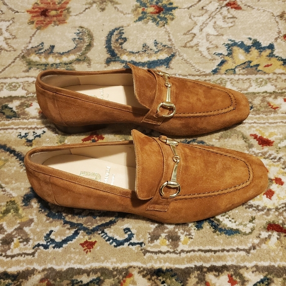 BRUNO MAGLI Simona Loafer In Cognac Suede - Picture 3 of 9
